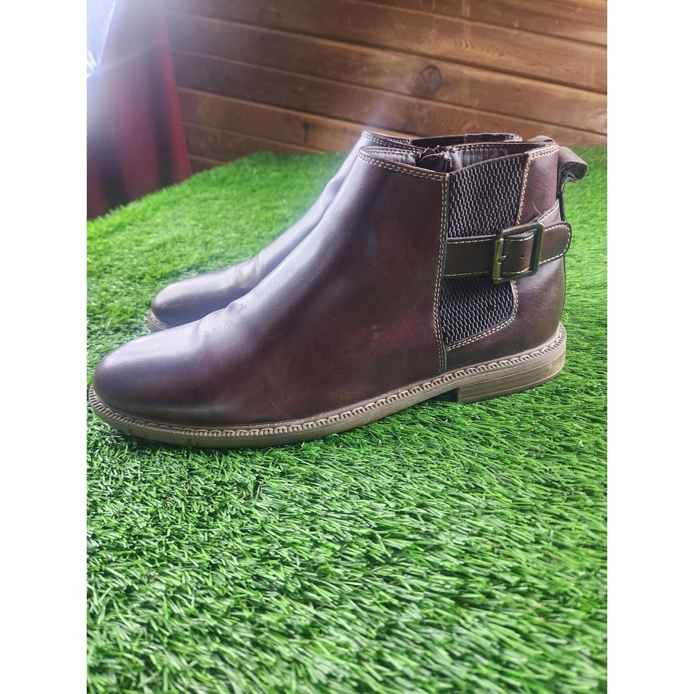 Arizona Jean Co Boots Mens Size 10 Brown AZ Holland Chelsea Ankle Zip Buckle